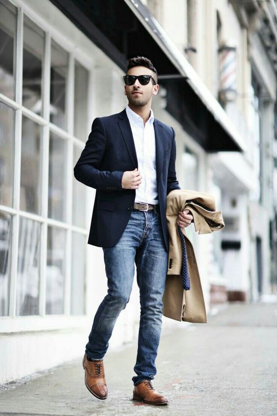 Calça jeans e blazer masculino deals para casamento